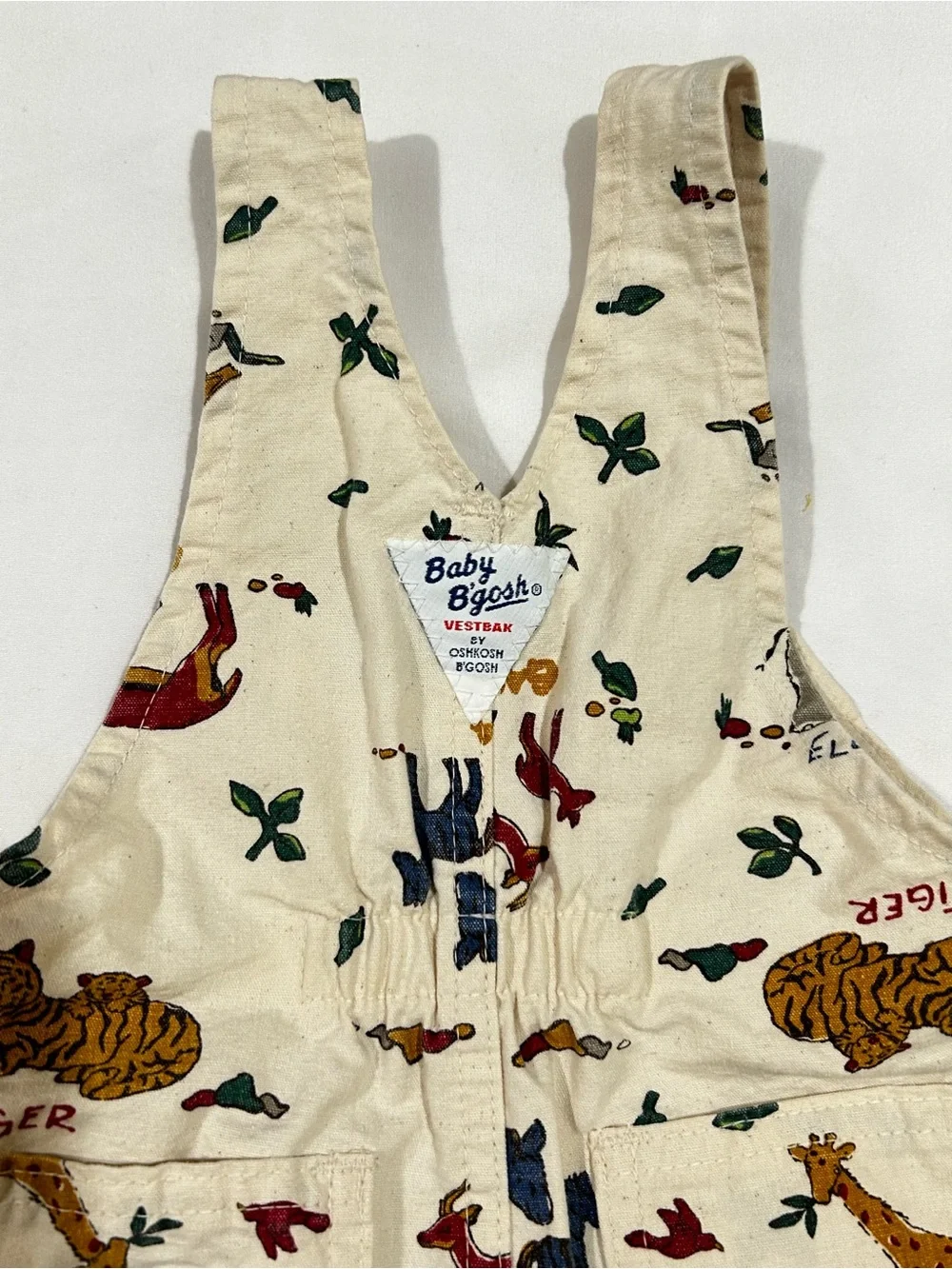 Oshkosh B’Gosh Overalls Baby Size:12 Months Vintage Vestbak Safari Animal USA